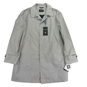 Lauren Ralph Lauren Mens Stanza Classic Fit Puppytooth Rain Coat Cream Brown 46R
